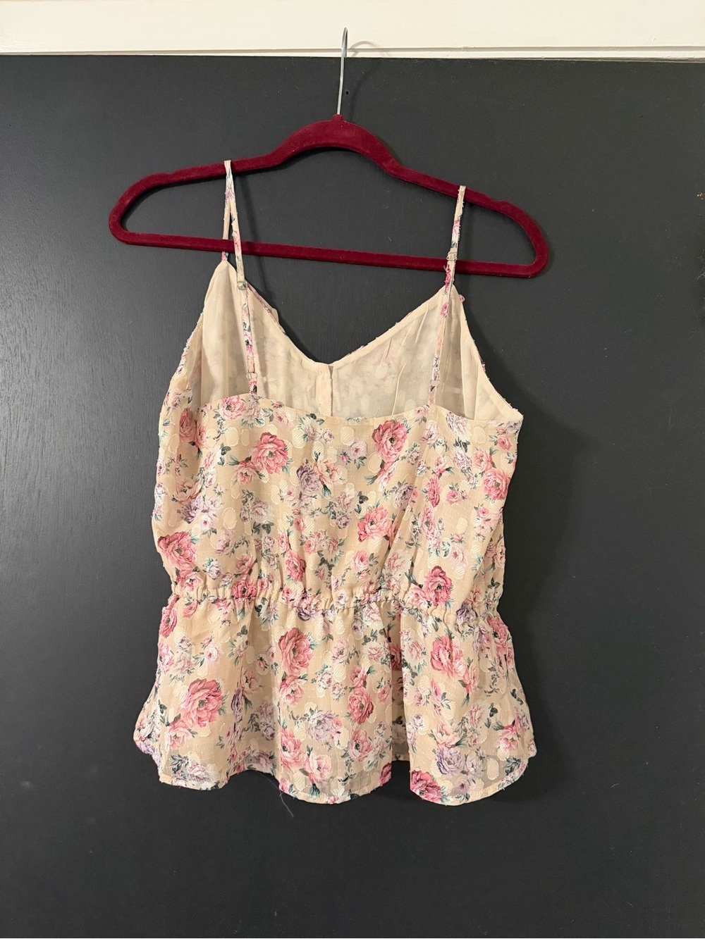 Express Floral tank Peplum Cami in Blush - Picture 3 of 4